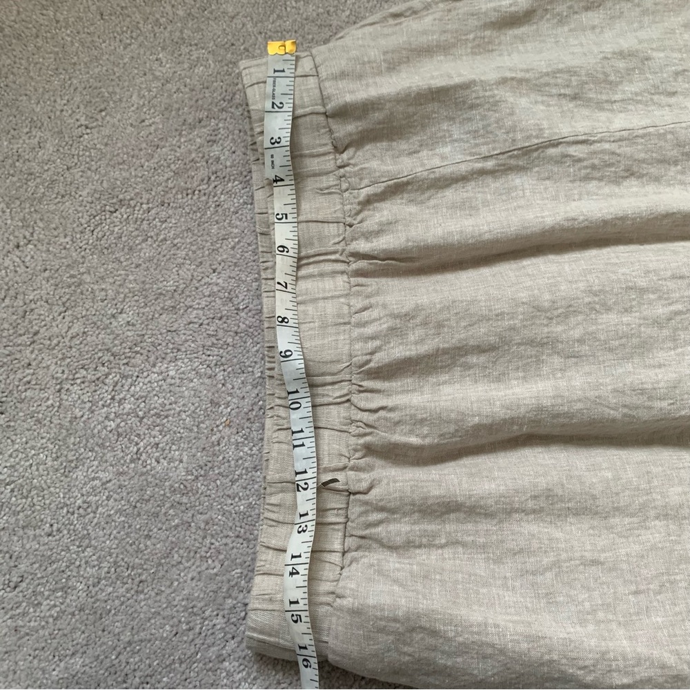 Quince Cream 100% Linen Skirt - Picture 6 of 9